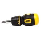 Stubby Multibit Ratcheting Screwdriver with 6 Bits