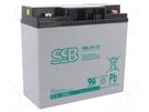Re-battery: acid-lead; 12V; 20Ah; AGM; maintenance-free SSB