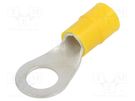 Tip: ring; M12; Ø: 13mm; 25mm2; crimped; for cable; insulated; tinned ERKO
