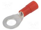 Tip: ring; M5; Ø: 5.3mm; 0.5÷1mm2; crimped; for cable; insulated ERKO