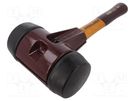 Hammer; 325mm; W: 175mm; 2.77kg; 80mm; round; rubber; wood; SIMPLEX HALDER