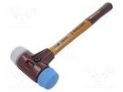 Hammer; assembly; 325mm; W: 115mm; 620g; 40mm; round; elastomer; wood HALDER