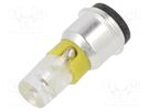 LED lamp; yellow; SX3s; 24÷28VDC; No.of diodes: 1; -40÷85°C; 3mm MARL