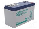 Re-battery: acid-lead; 12V; 9Ah; AGM; maintenance-free SSB