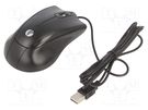 Optical mouse; black; USB; wired; 1.8m; No.of butt: 3 VCOM