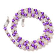 A chain for glasses, beads, a purple pendant, Hurtel