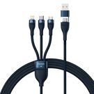 Baseus Flash Series II cable USB Type C / USB Type A - USB Type C / Lightning / micro USB 100 W 1.2 m blue (CASS030103), Baseus