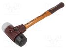 Hammer; 325mm; W: 115mm; 630g; 40mm; round; wood; SIMPLEX HALDER