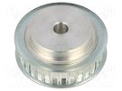 Belt pulley; AT5; W: 10mm; whell width: 21mm; Ø: 46.55mm; aluminium OPTIBELT