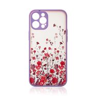 Design Case for iPhone 12 Pro Max floral purple, Hurtel