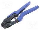 Tool: for crimping; ring tube terminal,non-insulated terminals PARTEX