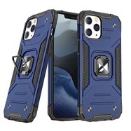 Wozinsky Ring Armor case for iPhone 14 Pro armored cover magnetic holder ring blue, Wozinsky
