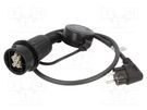 Cable: eMobility; 1x0.5mm2,3x2.5mm2; 230V; 2.3kW; IP44; 0.96m; 10A LAPP