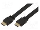 Cable; HDCP 2.2,HDMI 2.0,flat; HDMI plug,both sides; PVC; 5m Goobay
