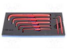 Wrenches set; hex key,insulated; 7pcs. UNIOR