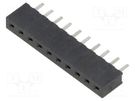 Socket; pin strips; female; 2mm; PIN: 10; THT; on PCBs; 2A; tinned HARWIN
