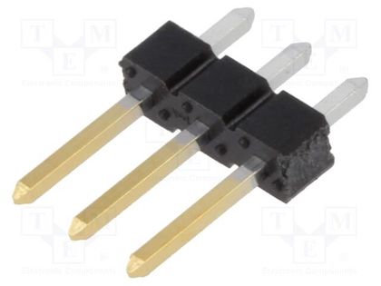Pin header; pin strips; BERGSTIK II; male; PIN: 3; straight; 2.54mm Amphenol Communications Solutions 68000-103HLF