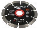 Cutting diamond wheel; Ø: 125mm; Øhole: 22.2mm Milwaukee