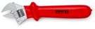 KNIPEX 98 07 250 Adjustable Wrench with dipped insulation chrome-plated 260 mm
