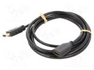 Cable; HDCP 2.2,HDMI 2.0; HDMI socket,HDMI plug; 2m; black Goobay