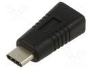 Adapter; USB 2.0; USB B micro socket,USB C plug; black ART