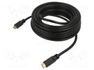 Cable; HDMI 1.4,with amplifier; HDMI plug,both sides; 20m; black ART