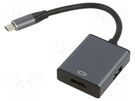 Adapter; HDMI 1.4,USB 3.0; HDMI socket,USB A socket,USB C plug ART