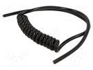 Wire: coiled; 2x1.5mm2; unshielded; PUR; black; 300V,500V; 0.1m SIMECH