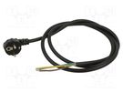 Cable; 3x1mm2; CEE 7/7 (E/F) plug angled,wires; PVC; 3m; black JONEX