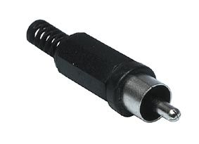 Plug RCA black, cable mount AU/CX-RC-M-P-B 4040849112775; 4051366112773; 5900804025399