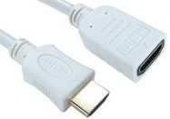 0.5M HS HDMI WITH ETHERNET M - F WHITE