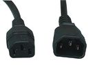 Cable;IEC C13 female,IEC C14 male;PVC;black;1.8m;3x0,75mm2