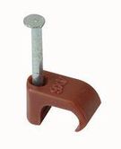 COAXIAL CABLE CLIP BROWN 5-6MM