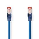 CAT6 Network Cable | RJ45 Male | RJ45 Male | S/FTP | 15.0 m | Round | LSZH | Blue | Label