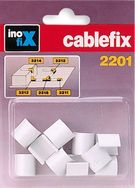 Cable organizer 8x7mm junctions white 10pcs.