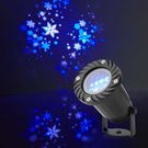 Decorative Light | LED snowflake projector | White and blue ice crystals | Indoor & Outdoor