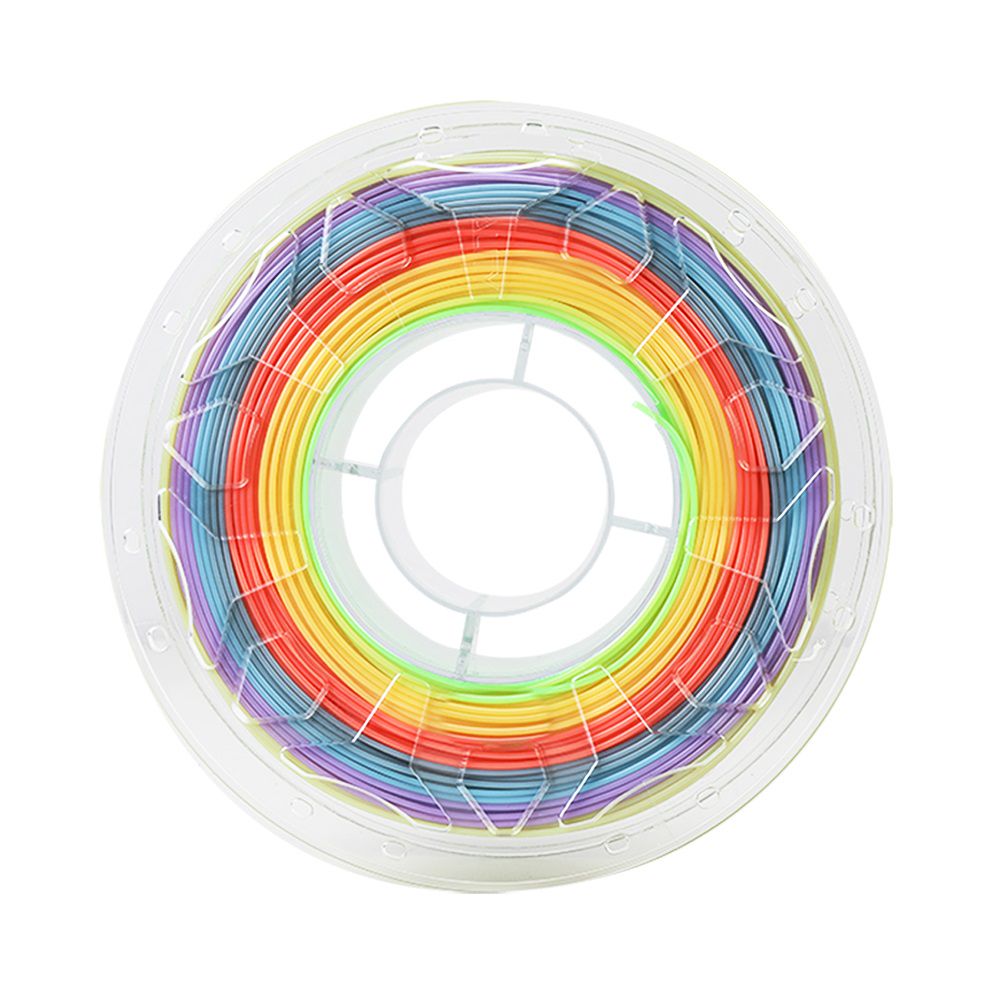 3D spausdinimo medžiaga PLA įvairiaspalvė (rainbow) 1.75mm 1kg CREALITY CR-PLA/Rainbow-175-1