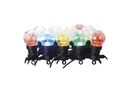 LED garland 10pcs bulbs, multi color, transperent, 2.25W, IP44, EMOS
