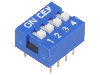 DIP Switch 8 pins, ON-OFF; 0.05A/12VDC, THT DIP/DS-04 5410329268688