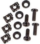 M6 CAGE NUT+SCREW+WASHER, BLK ( 4 PK)