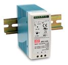 40W single output DIN rail with Battery Charger (UPS Function) 27.6V 0.95A
