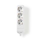 Extension Socket | Type F (CEE 7/7) | 3-Way | 3680 W | 16 A | Kind of grounding: Side Contacts | 230 V AC 50/60 Hz | Socket angle: 45 ° | No Cable Included | White