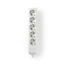Extension Socket | Type F (CEE 7/7) | 5-Way | 3680 W | 16 A | Kind of grounding: Side Contacts | 230 V AC 50/60 Hz | Socket angle: 45 ° | No Cable Included | White