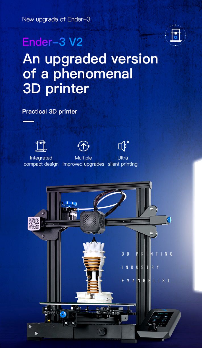 3D spausdintuvas ENDER-3 V2 220x220x250mm CREALITY ENDER-3V2