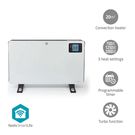 SmartLife Convection Heater | Wi-Fi | 2000 W | 3 Heat Settings | LCD | 5 - 37 °C | Adjustable thermostat | White