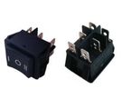 Rocker switch; (ON)-OFF-(ON), nonfixed, 6pins, 16A/250Vac, 22x28mm SP3T R9-492-F-S Highly black