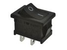 Rocker switch; ON-OFF, fixed, 2pins. 3A/250Vac, 18.8x12.9x14.4mm SPST black Highly
