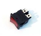 Rocker switch; ON-OFF, fixed, 3pins. 3A/250Vac, 18.8x12.9x14.4mm SPST red. neon