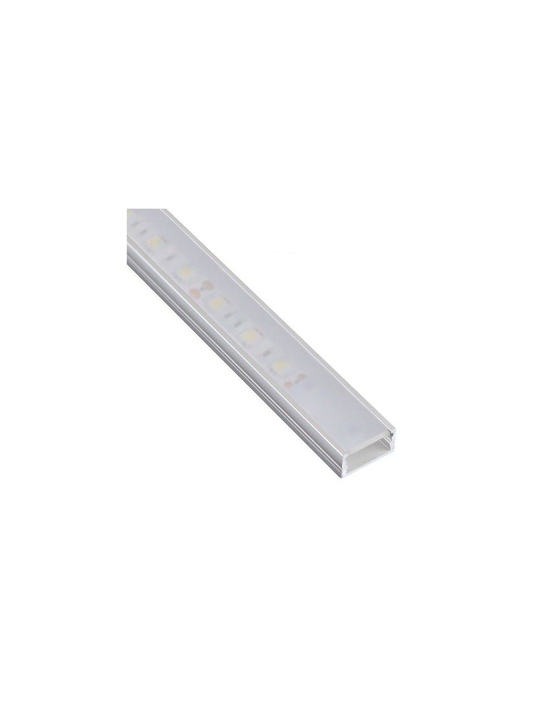 Profilis aliuminis anoduotas LED juostoms, su baltu dangteliu, paviršinis LINE MINI 2m