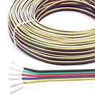 Плоский кабель 6x0,3мм² GRBWBLY, цветной, RGB +W +WW CCT, для светодиодной ленты